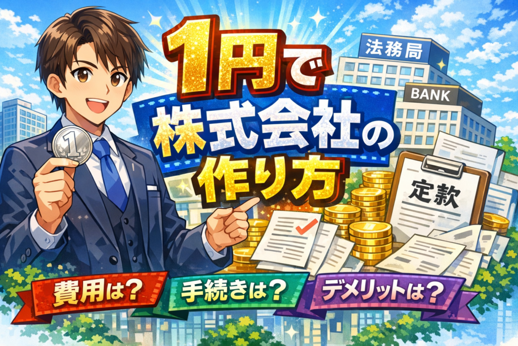 1円で株式会社は作れる？作り方・費用・注意点を公認会計士が解説