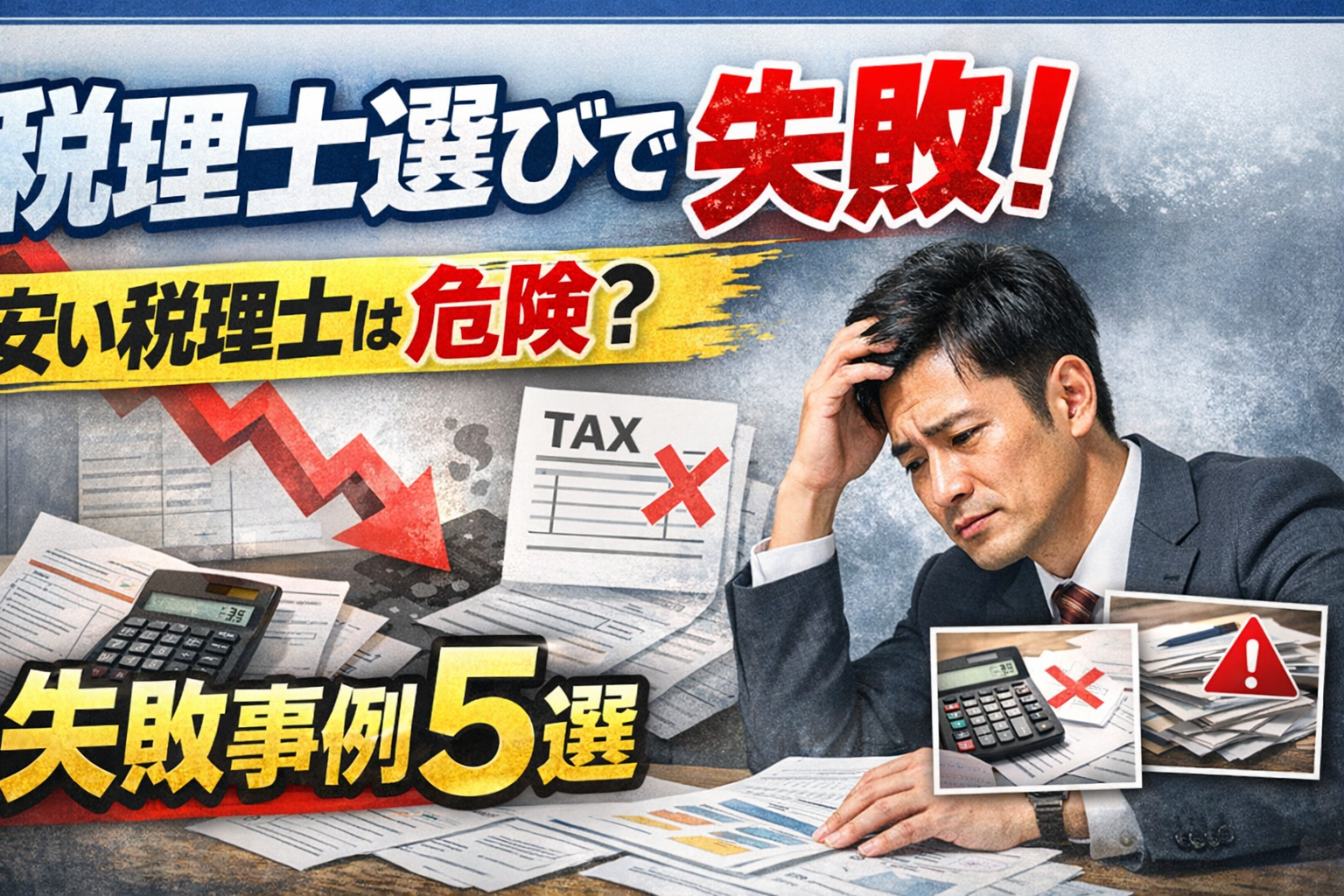 税理士を料金で選ぶと危険です|実務でよくある失敗事例5選