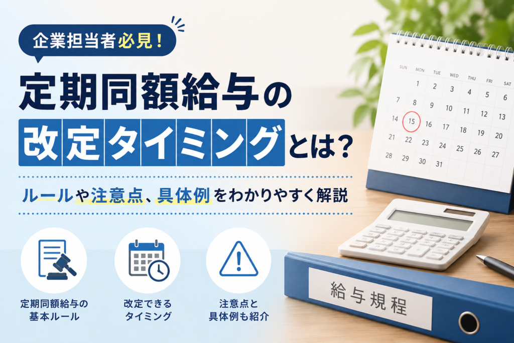 定期同額給与の改定タイミング